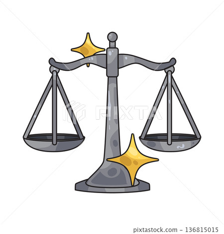 Illustration of balance scale 136815015