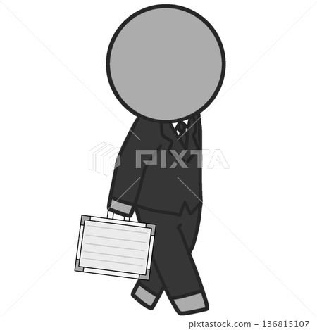 Salaryman pictogram Salaryman pictogram 136815107