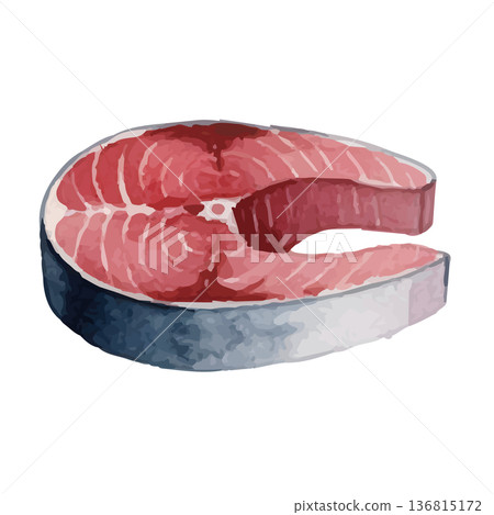 Watercolor style tuna illustration Watercolor style tuna illustration 136815172