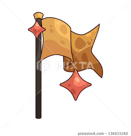 Illustration of finish flag 136815260