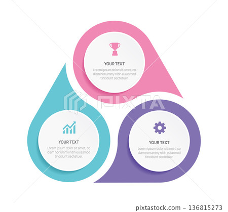 Infographic design template for Business with Icon and your data. Vector illustration. Infographic design template for Business with Icon and your data. Vector illustration. 136815273