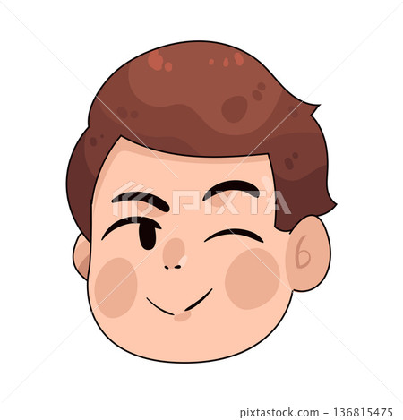 Illustration of winking eye Illustration of winking eye 136815475