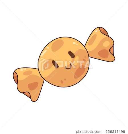 Illustration of smiley candy 136815496