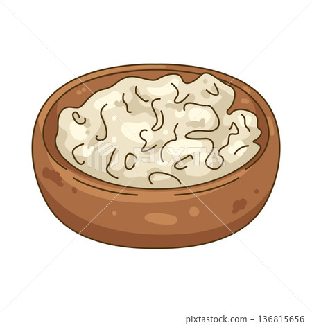 Illustration of Cottage cheese 136815656