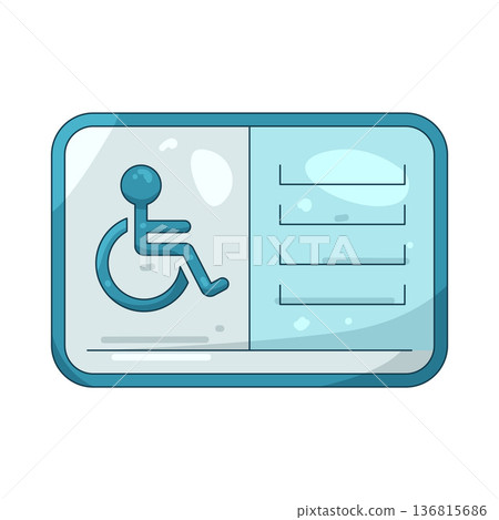 Illustration of disability card 136815686
