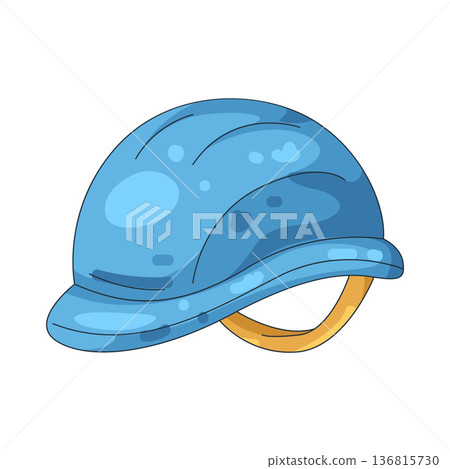 Illustration of climbing helmet 136815730