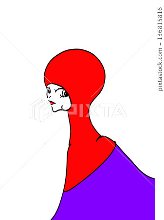 Red and purple girl Red and purple girl 136815816