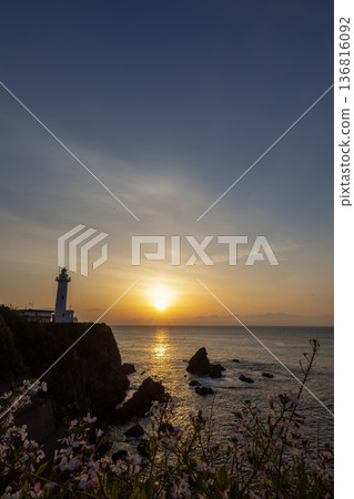 Daiosaki Lighthouse at dawn Daiosaki Lighthouse at dawn 136816092