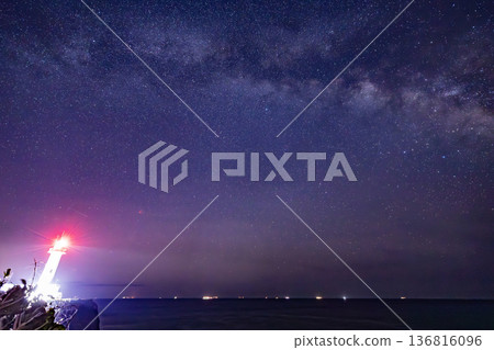 Daiozaki lighthouse at night 136816096