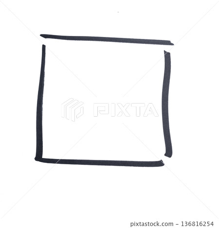 a square drawn with black marker a square drawn with black marker 136816254