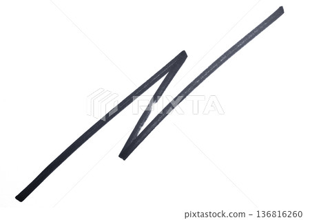 the lightning symbol drawn with black marker 136816260