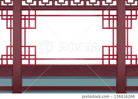 中式窗框 136816266