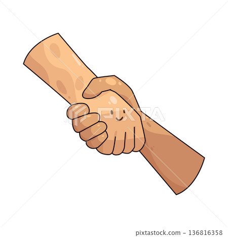 Illustration of helping hand 136816358