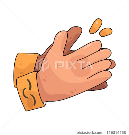 Illustration of Clapping hands Illustration of Clapping hands 136816368