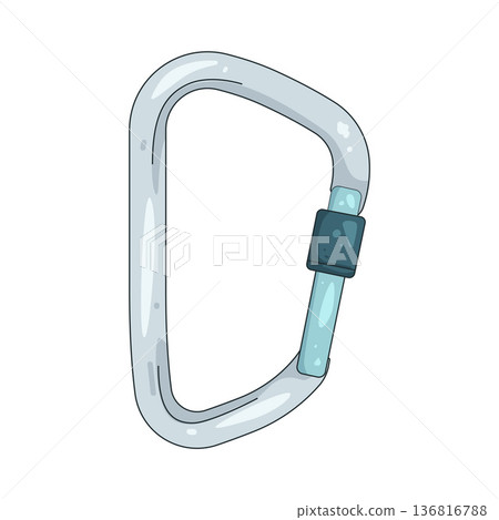 Illustration of carabiner Illustration of carabiner 136816788