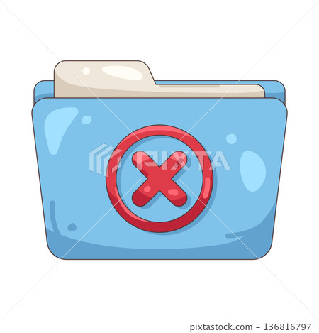 Illustration of close folder 136816797