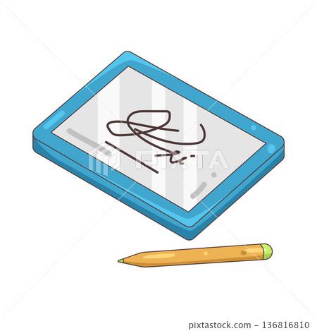 Illustration of digital signature 136816810