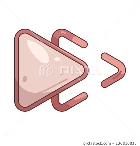 Illustration of fast forward button Illustration of fast forward button 136816833