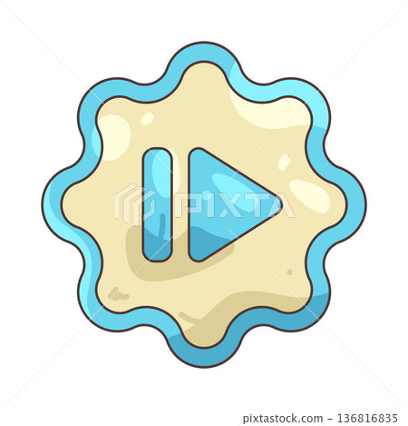 Illustration of play button Illustration of play button 136816835