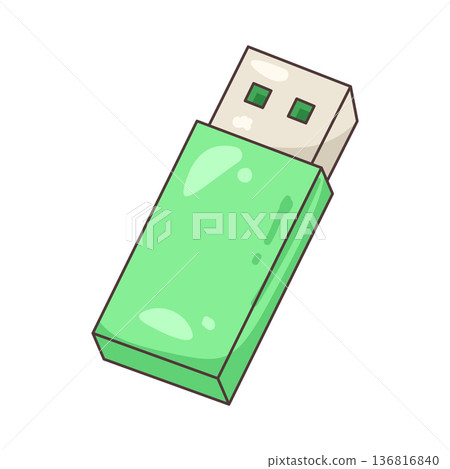 Illustration of usb Illustration of usb 136816840