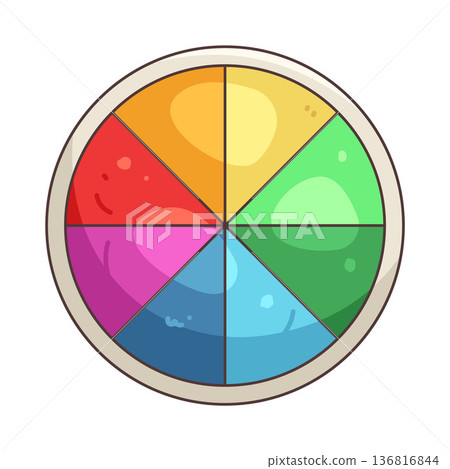 Illustration of color wheel Illustration of color wheel 136816844