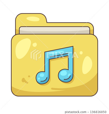 Illustration of music folder Illustration of music folder 136816850