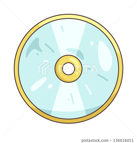 Illustration of compact disc Illustration of compact disc 136816851