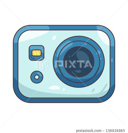 Illustration of action camera Illustration of action camera 136816865