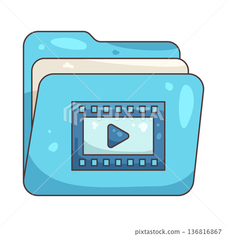 Illustration of movie folder 136816867