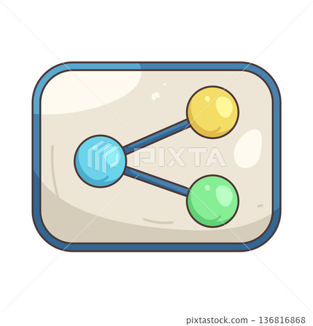 Illustration of share button 136816868