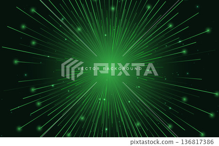 Abstract green light lines swirl on dark background. Speed movement concept. Abstract green light lines swirl on dark background. Speed movement concept. 136817386