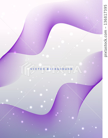 Abstract purple wave lines on white background. Technology communication concept. Abstract purple wave lines on white background. Technology communication concept. 136817395