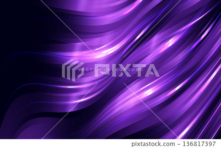 Abstrct beam purple wave with light effect on dark background. Abstrct beam purple wave with light effect on dark background. 136817397