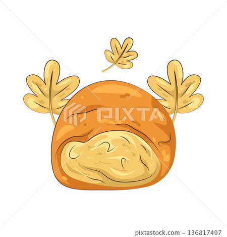 Illustration of sweet bread roll Illustration of sweet bread roll 136817497