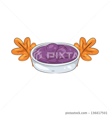 Illustration of Purple sweet potato soup 136817501