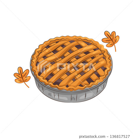 Illustration of pie Illustration of pie 136817527