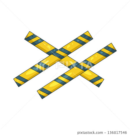 Illustration of caution tape 136817546