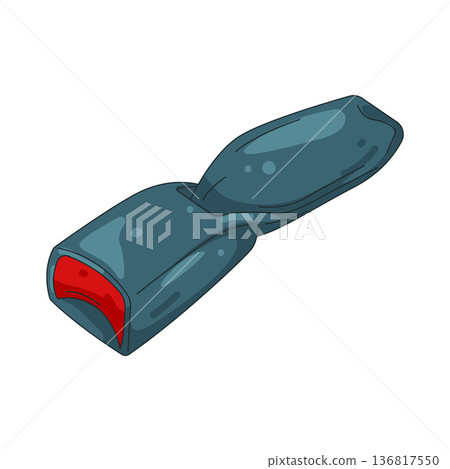 Illustration of seatbelt buckle 136817550