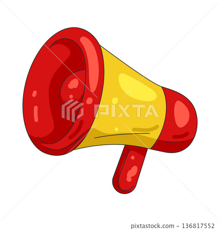 Illustration of megaphone Illustration of megaphone 136817552
