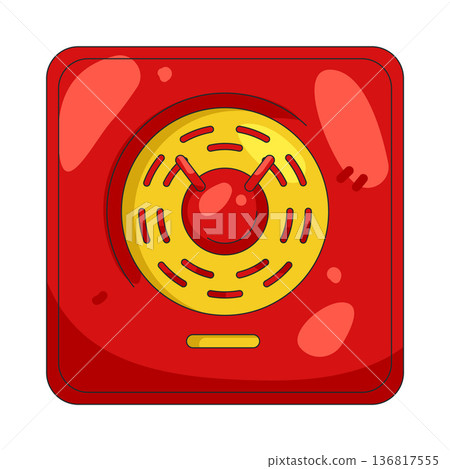 Illustration of fire alarm 136817555