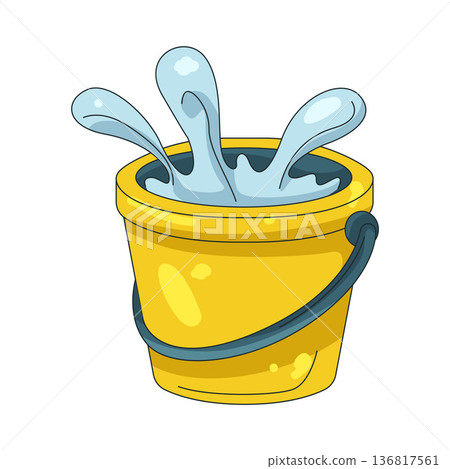 Illustration of water bucket Illustration of water bucket 136817561