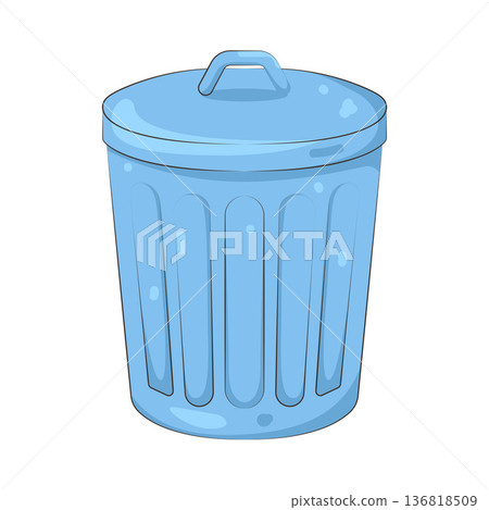 Illustration of trash bin Illustration of trash bin 136818509