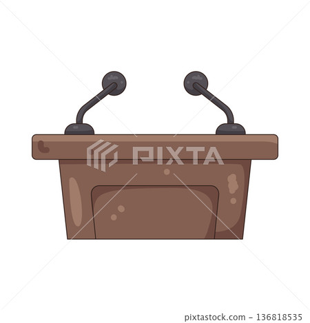 Illustration of podium Illustration of podium 136818535