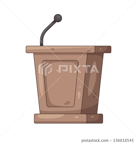 Illustration of podium Illustration of podium 136818545
