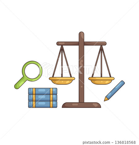 Illustration of Scales Illustration of Scales 136818568