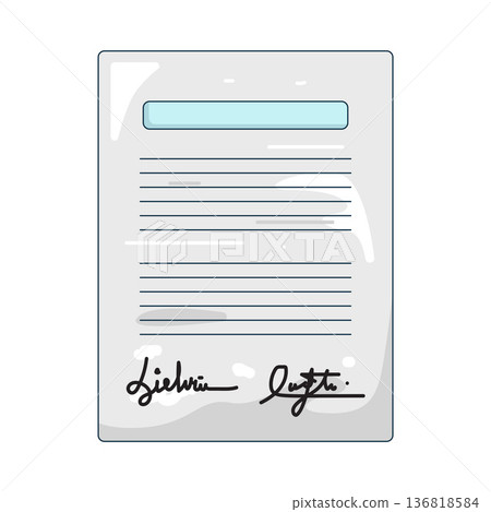 Illustration of contract  136818584