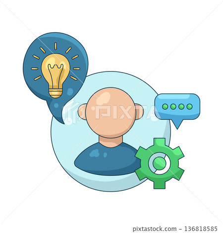Illustration of creative person Illustration of creative person 136818585