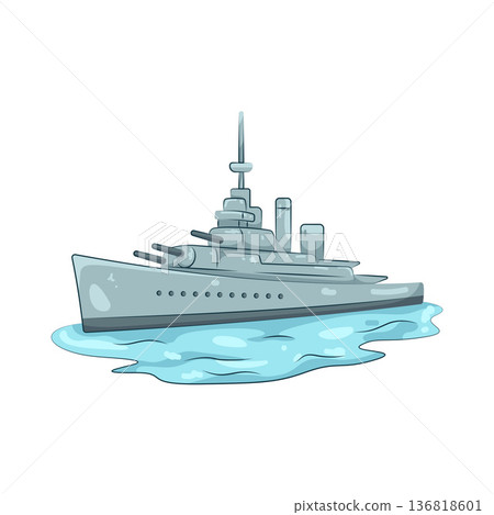 Illustration of battleship Illustration of battleship 136818601
