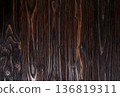 Dark rustic wooden surface with detailed natural grain texture 136819311