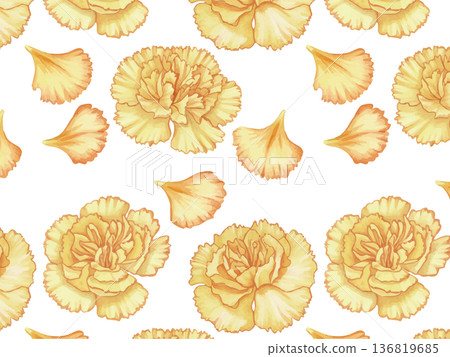 水彩父親節黃色玫瑰插畫圖案 136819685